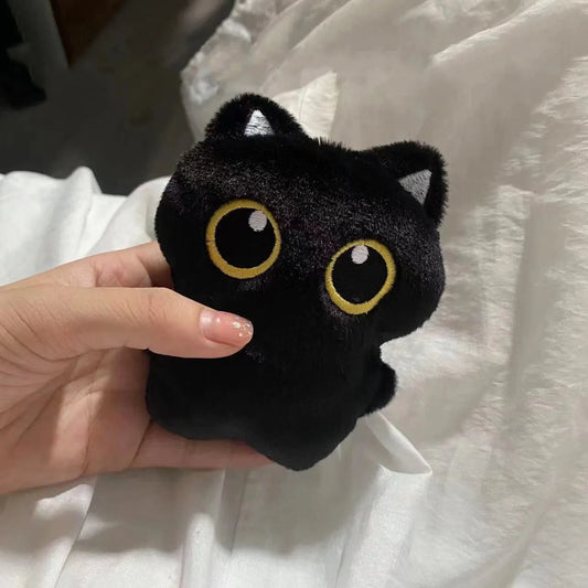 Cute Black Cat plush toy Doll Small Pendant Cuddly Pillow Cushion Ins Black Cat Plush Toy Doll for Boy Girl Brithday Gifts 10cm
